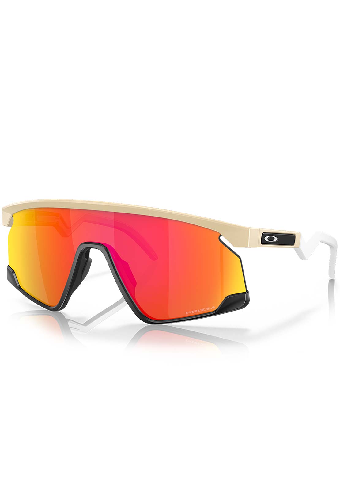Oakley Men's BXTR Sunglasses Desert Tan/Matte Black/Prizm Ruby Iridium