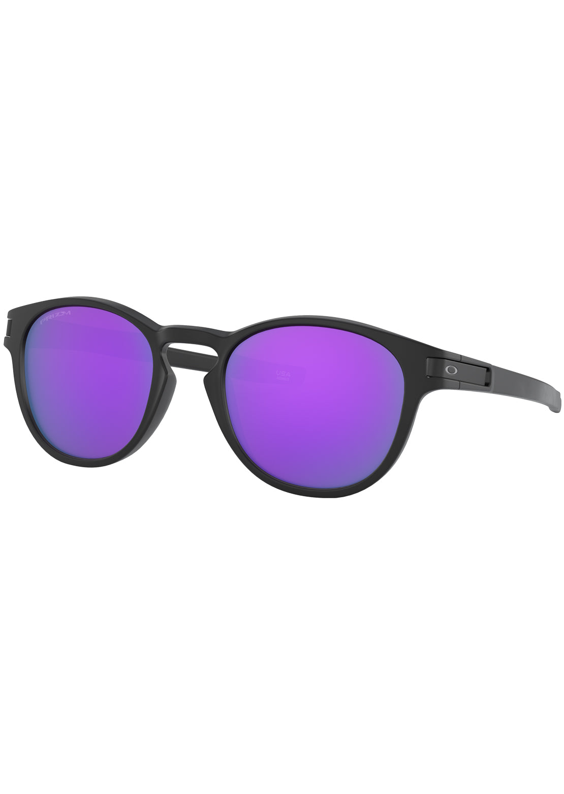 Oakley Men&#39;s Latch Prizm Sunglasses Matte Black/Prizm Violet Iridium