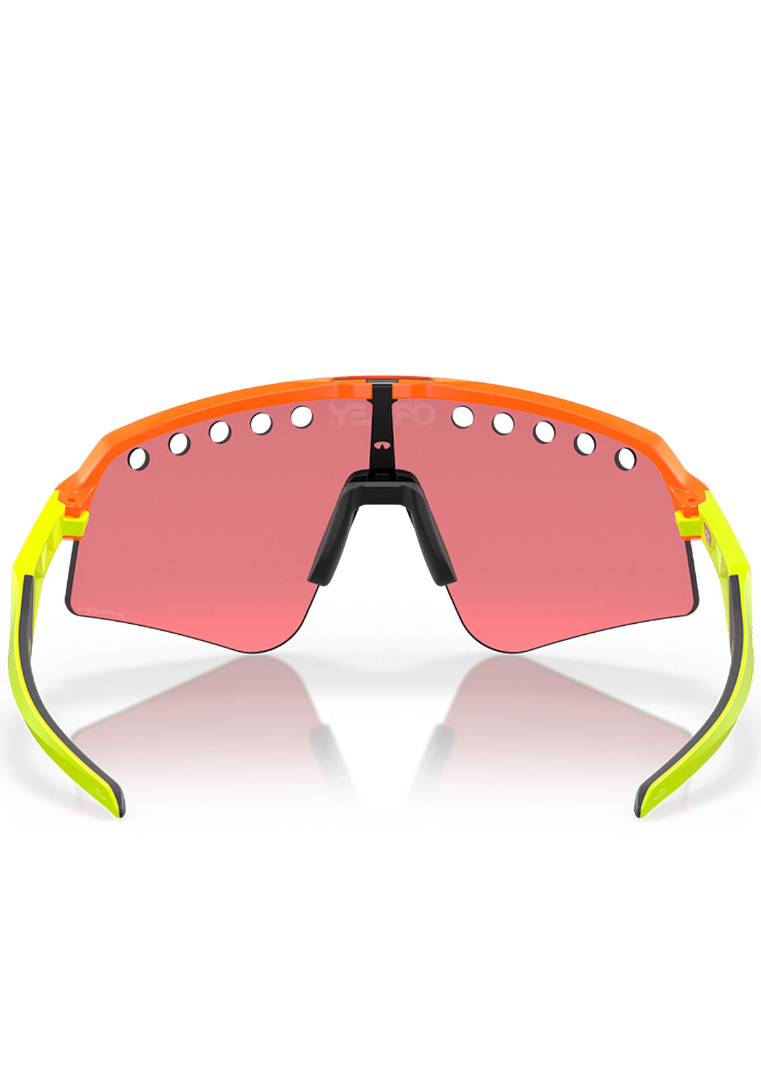 Oakley Men's Sutro Lite Sweep Prizm Bike Sunglasses Matte Orange/Tennis Ball Yellow/Prizm Trail Torch Vented