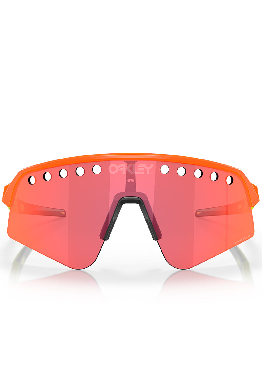 Oakley Men's Sutro Lite Sweep Prizm Bike Sunglasses Matte Orange/Tennis Ball Yellow/Prizm Trail Torch Vented