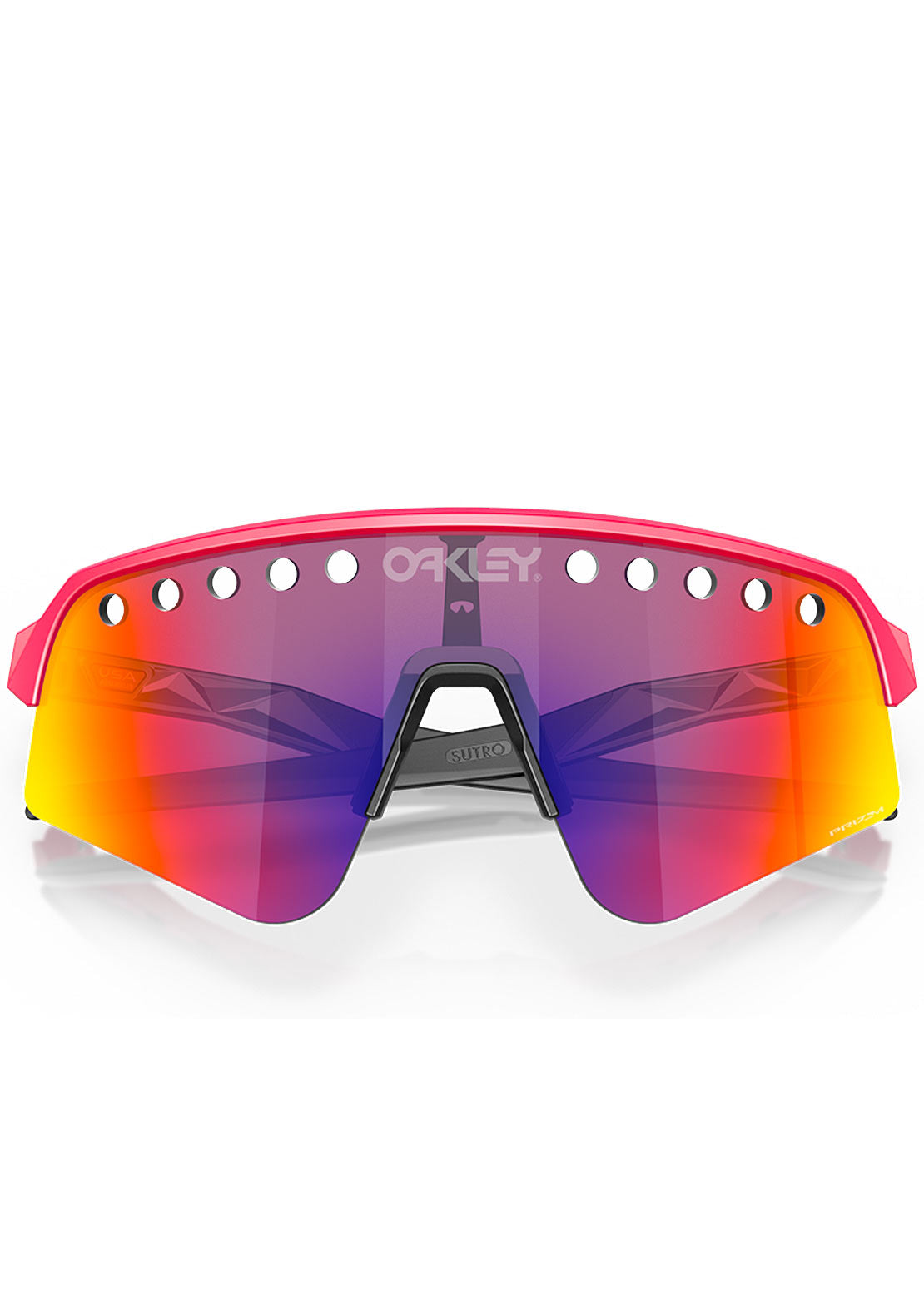 Oakley Men's Sutro Lite Sweep Prizm Bike Sunglasses Matte Pink/Black/Prizm Road Vented