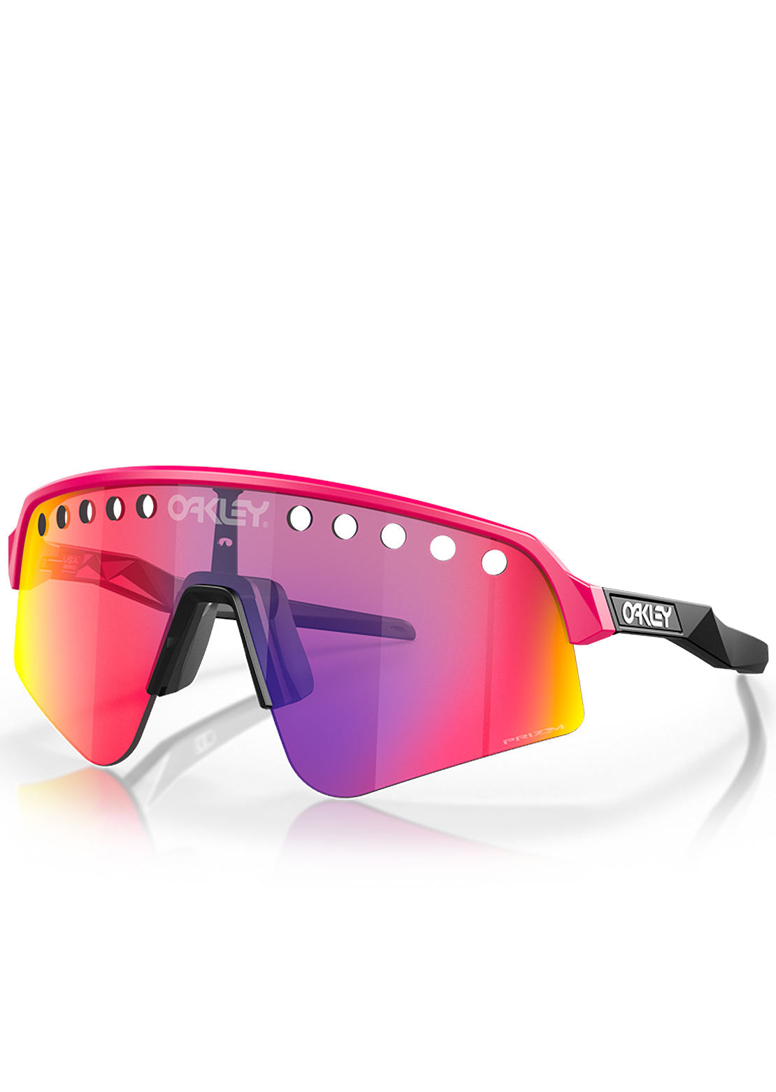 Oakley Men's Sutro Lite Sweep Prizm Bike Sunglasses Matte Pink/Black/Prizm Road Vented