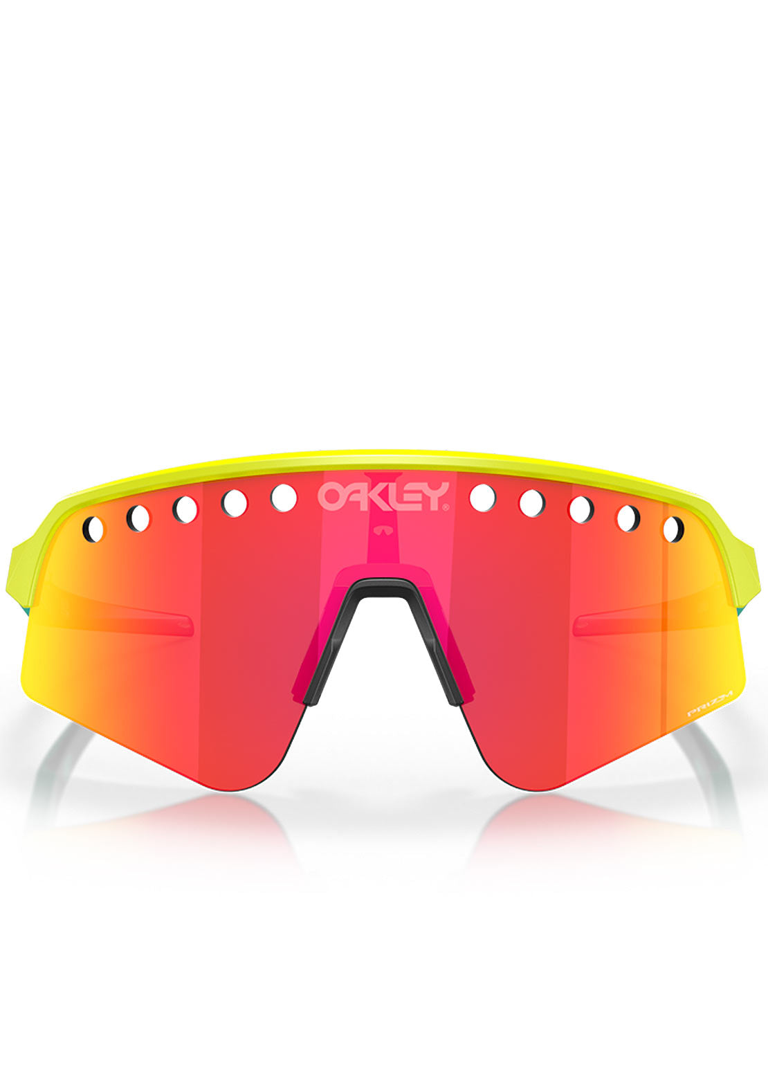 Oakley Men's Sutro Lite Sweep Prizm Bike Sunglasses Tennis Ball Yellow/Celeste/Prizm Ruby Iridium Vented