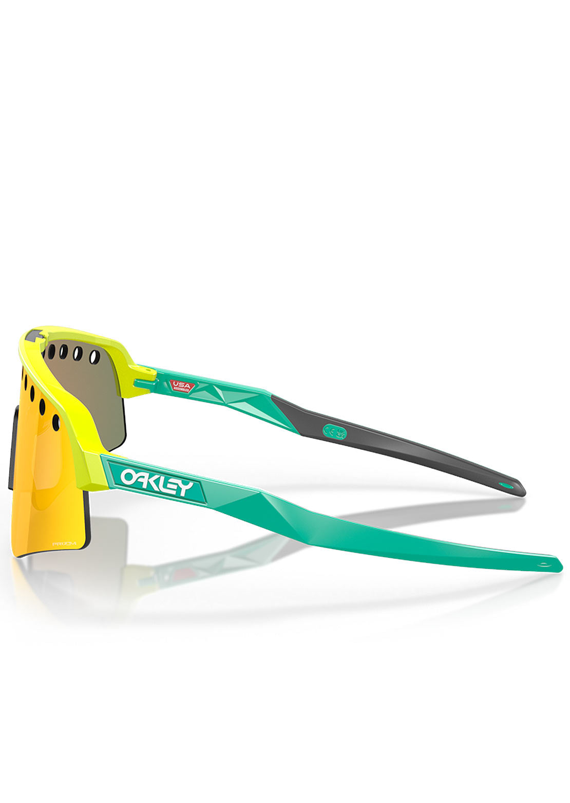 Oakley Men's Sutro Lite Sweep Prizm Bike Sunglasses Tennis Ball Yellow/Celeste/Prizm Ruby Iridium Vented