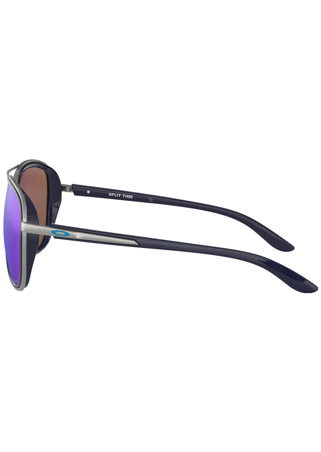 Oakley Women’s Split Time Prizm Polarized Sunglasses Navy Satin Chrome/Prizm Sapphire Iridium