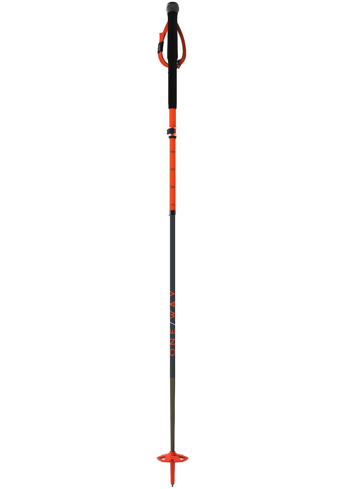 One Way TR Carbon Vario X Ski Poles Asphalt/Flama/Flame