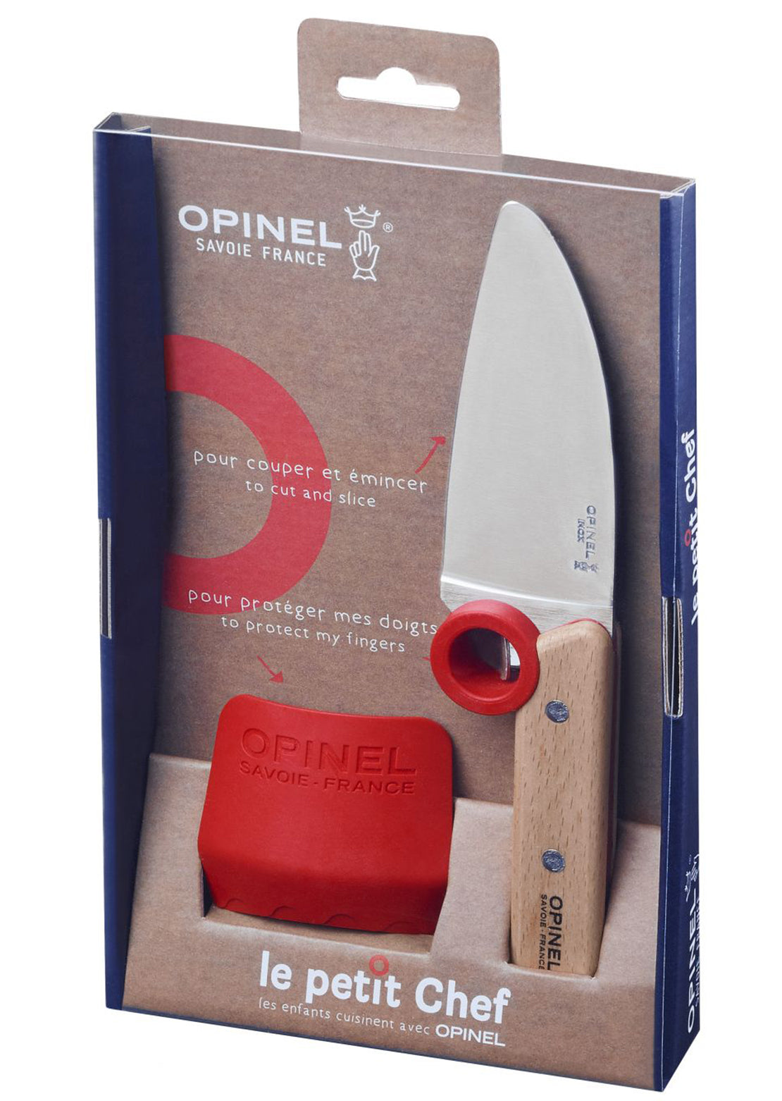Opinel Junior Le Petit Chef Knife + Finger Guard Kit