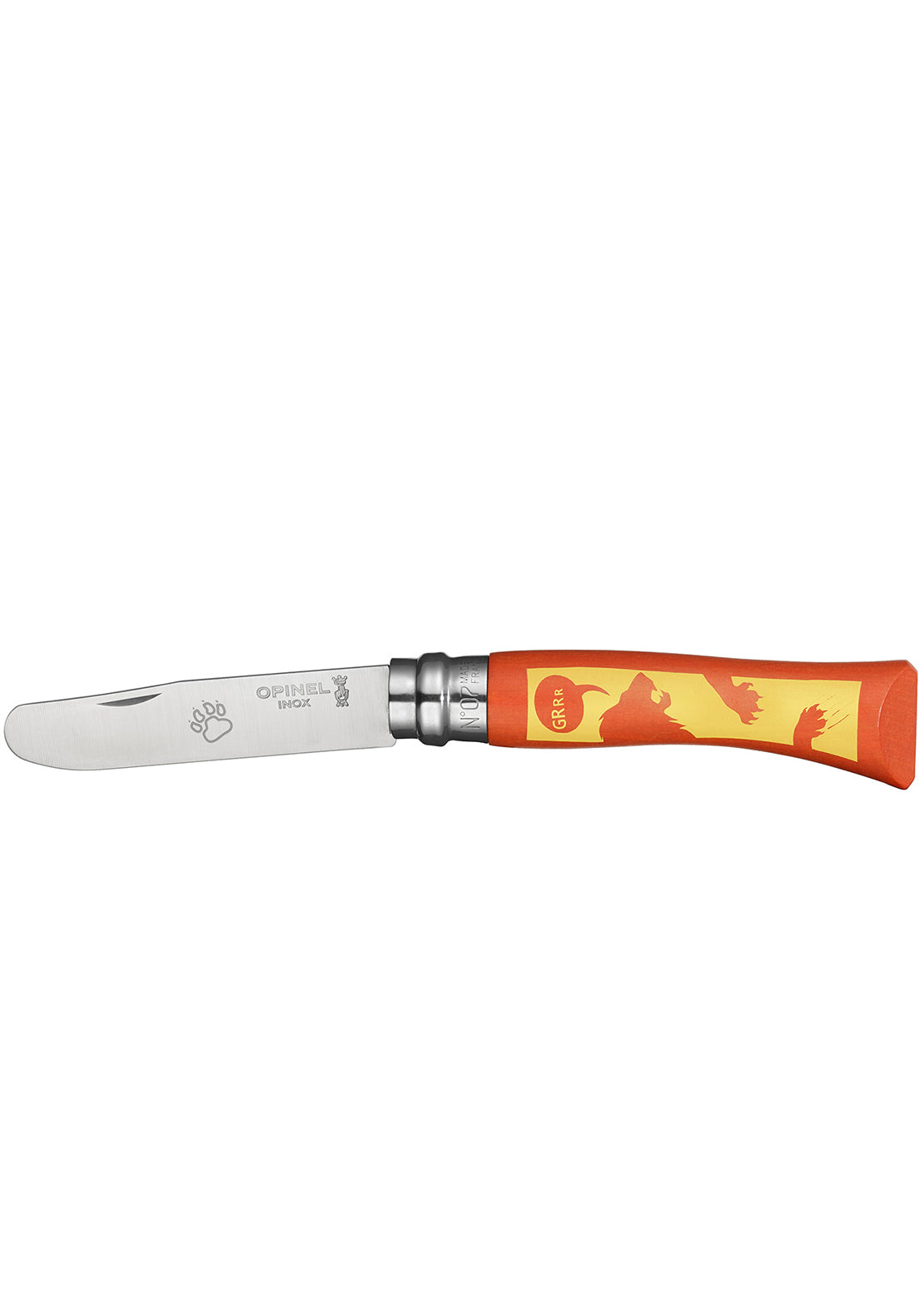 Opinel Junior N°07 My First Animopinel Round Ended Knife Lion/Orange