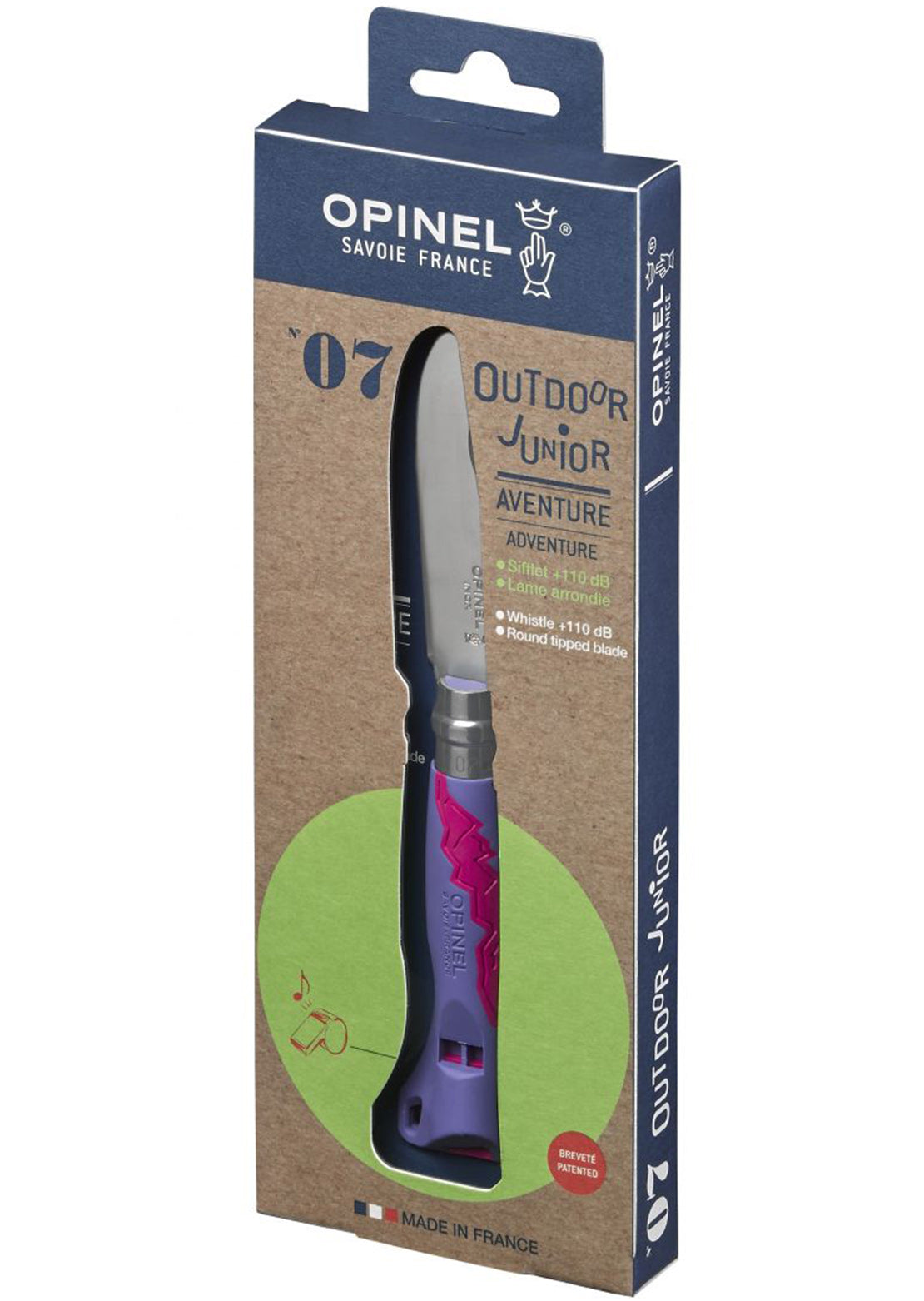 Opinel Junior N°07 Outdoor Round Ended Knife Purple