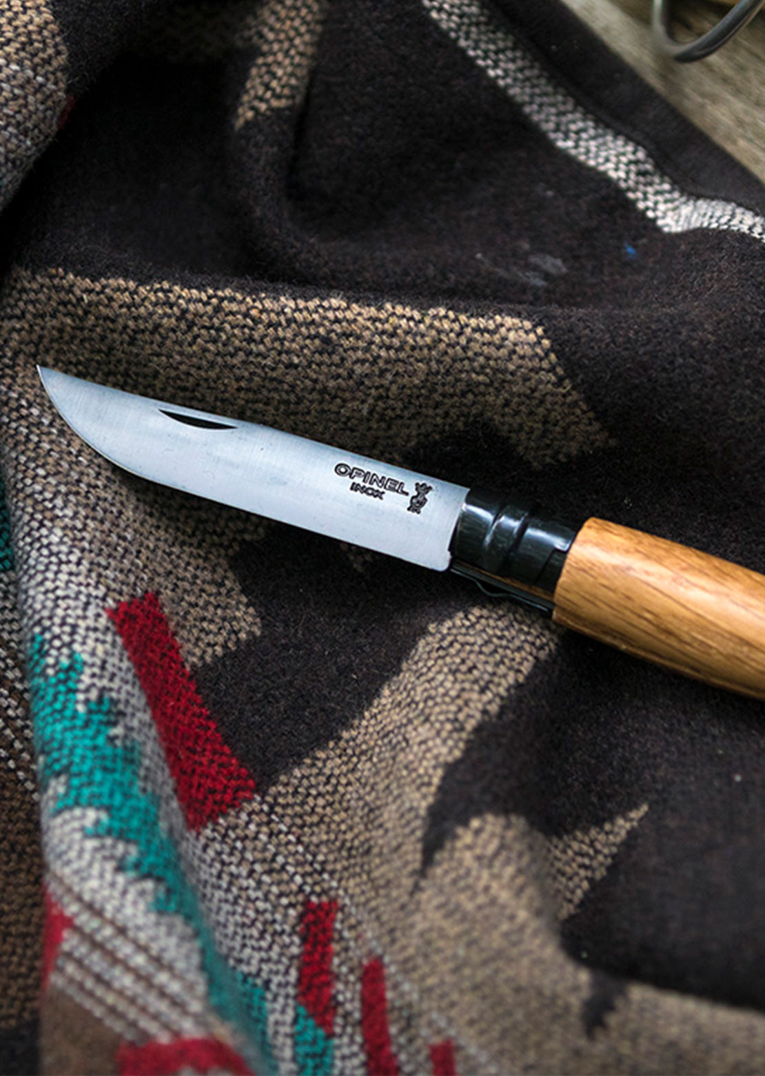 Opinel Tradition N°08 Luxury Black Oak Black Stainless Steel Knife Black Oak
