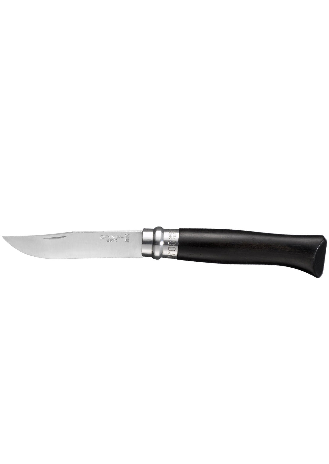 Opinel Tradition N°08 Luxury Ebony Mirror Polished Stainless Steel Knife Ebony