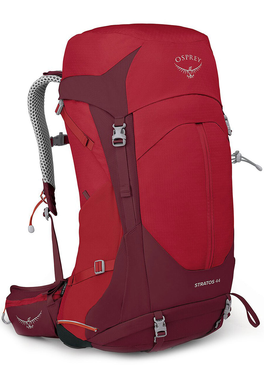 Osprey Men's Stratos 44L Hiking Backpack Poinsettia Red