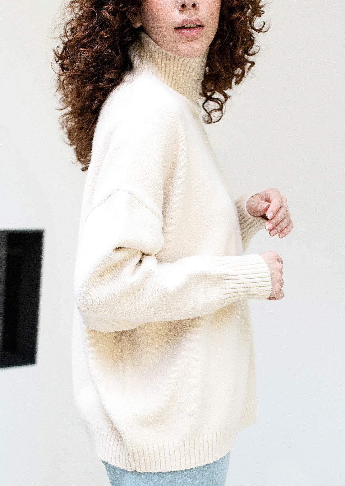 Paper Label Women&#39;s Lottie Cozy Sweater Oat Milk Mix