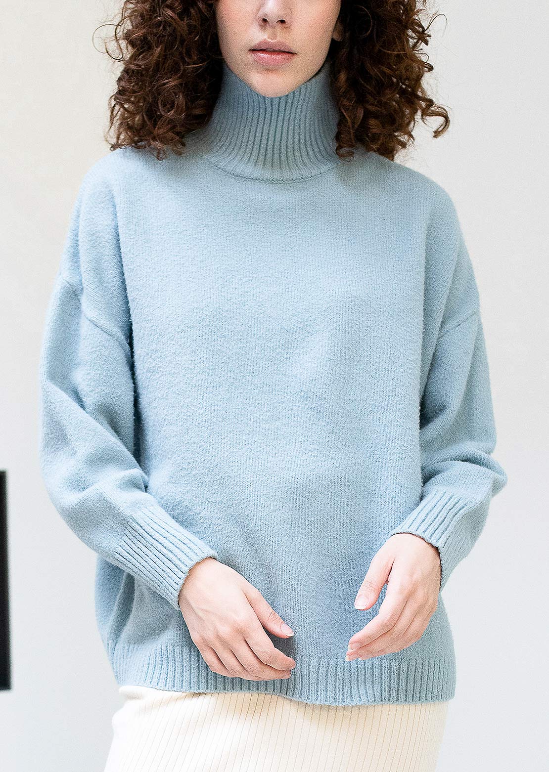 Paper Label Women&#39;s Lottie Cozy Sweater Still Blue Mix