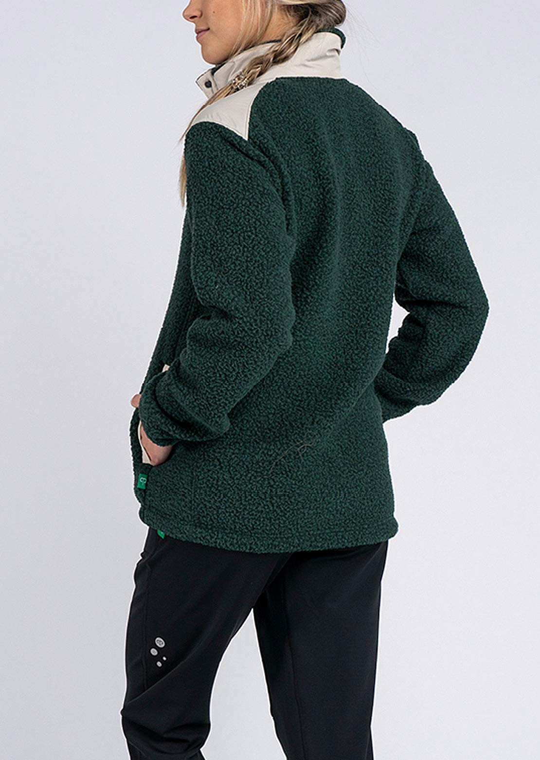 Peppermint Women&#39;s Sherpa Pullover Forest