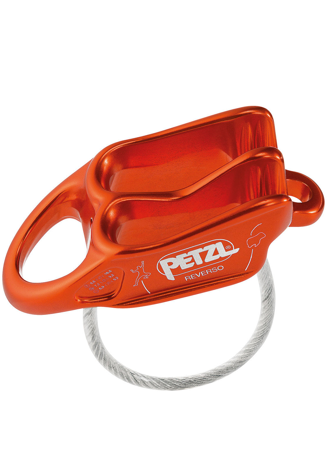 Petzl Reverso Belay Device Red/Orange