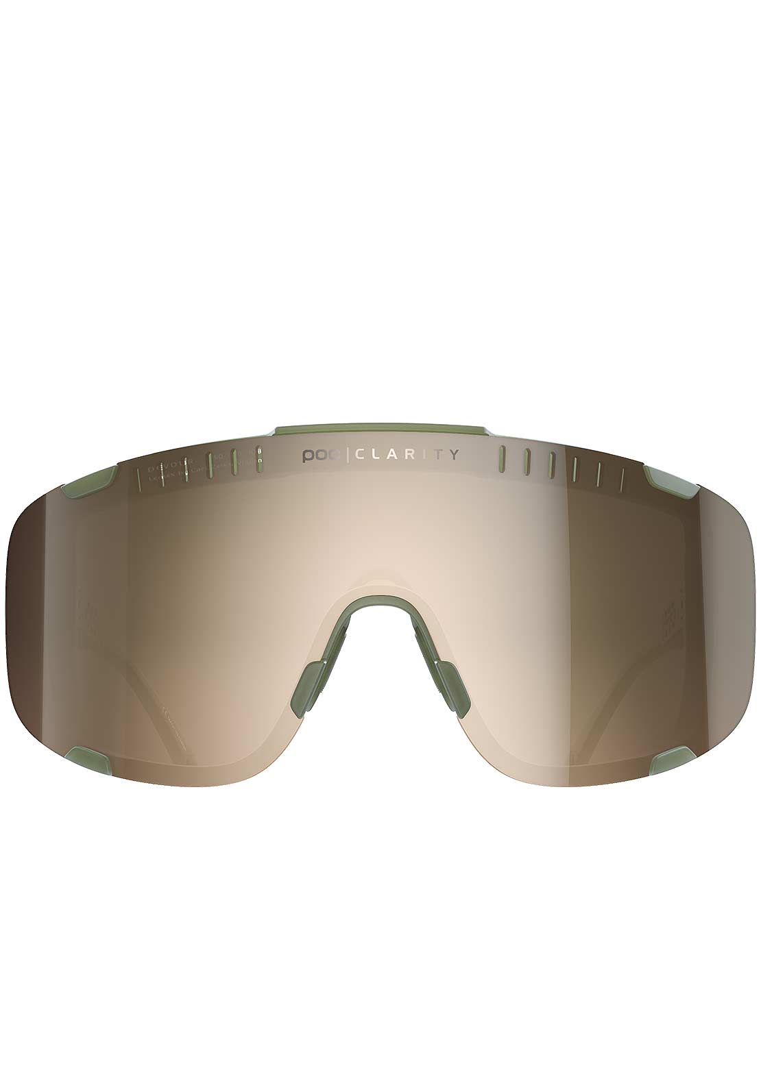 POC Devour Bike Sunglasses Epidote Green Translucent/Translucent Brown Silver