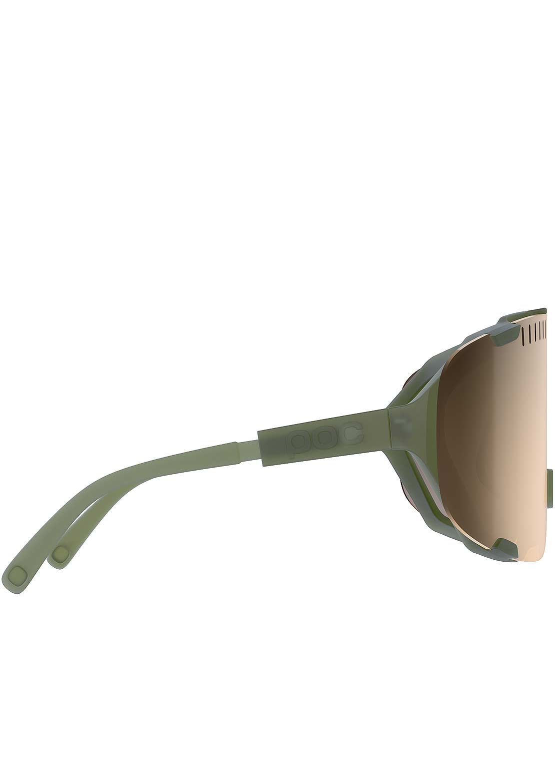 POC Devour Bike Sunglasses Epidote Green Translucent/Translucent Brown Silver