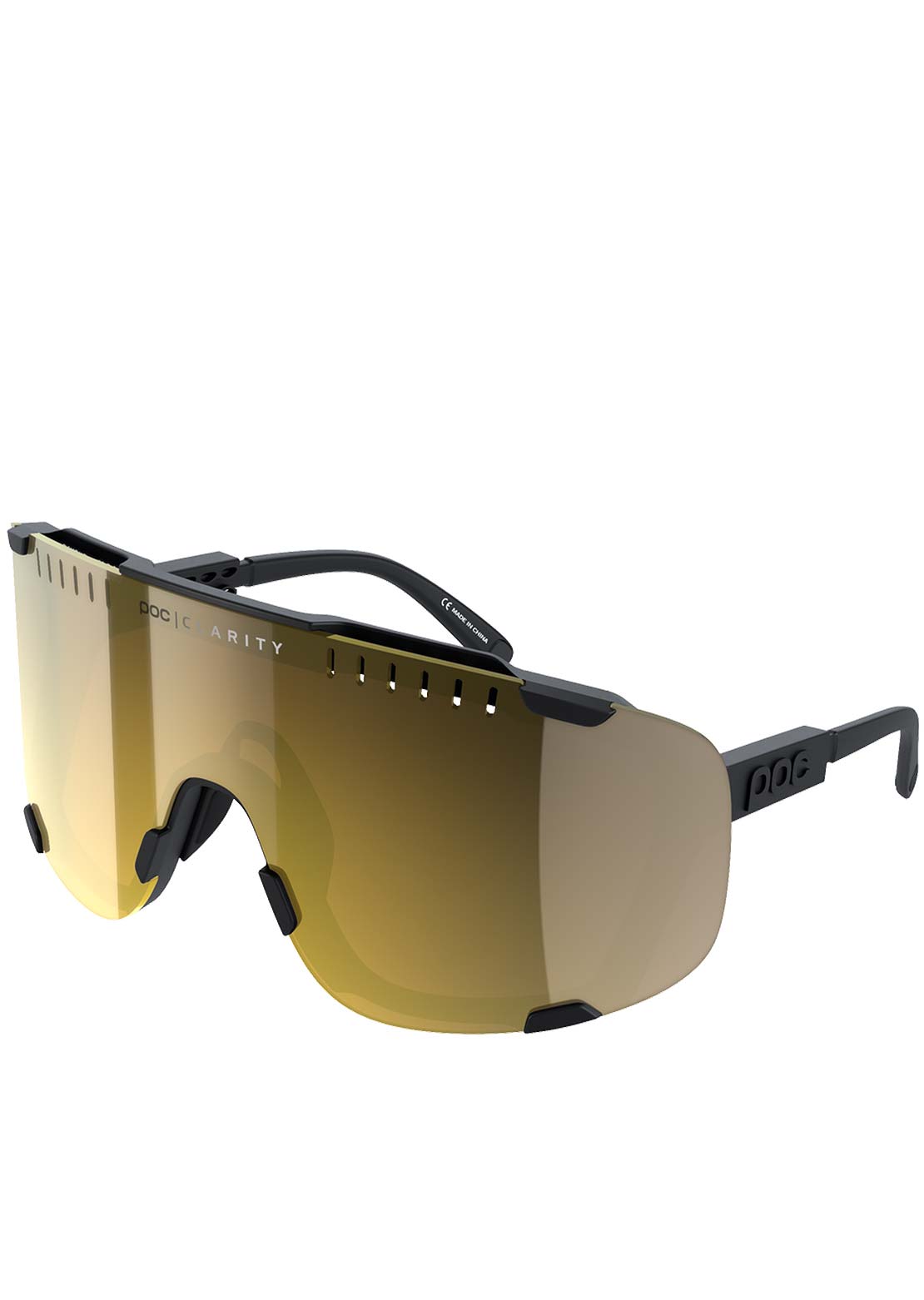 POC Devour Bike Sunglasses Uranium Black/Clarity Road Gold
