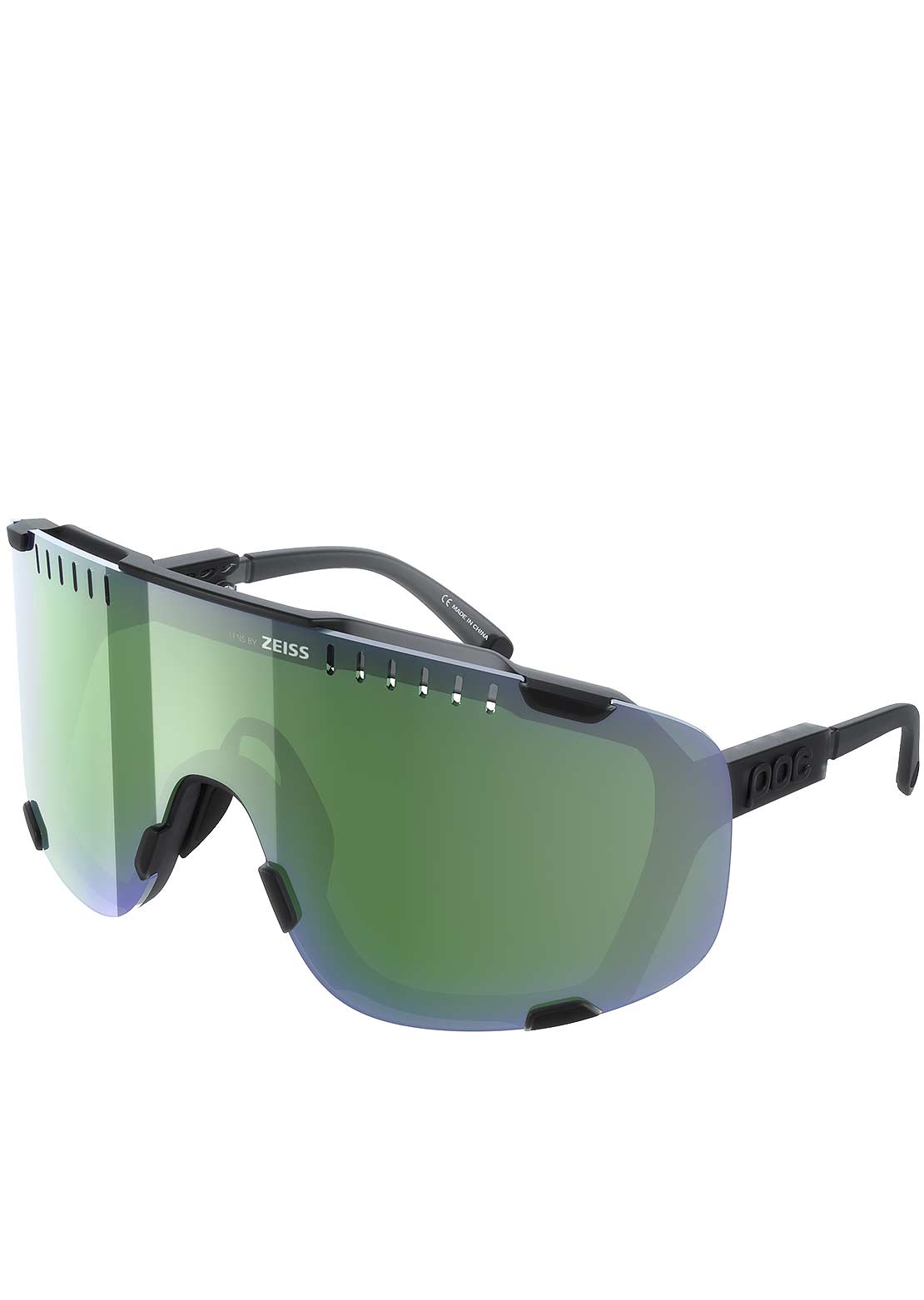 POC Devour Bike Sunglasses Uranium Black/Translucent Grey/Deep Green Mirror