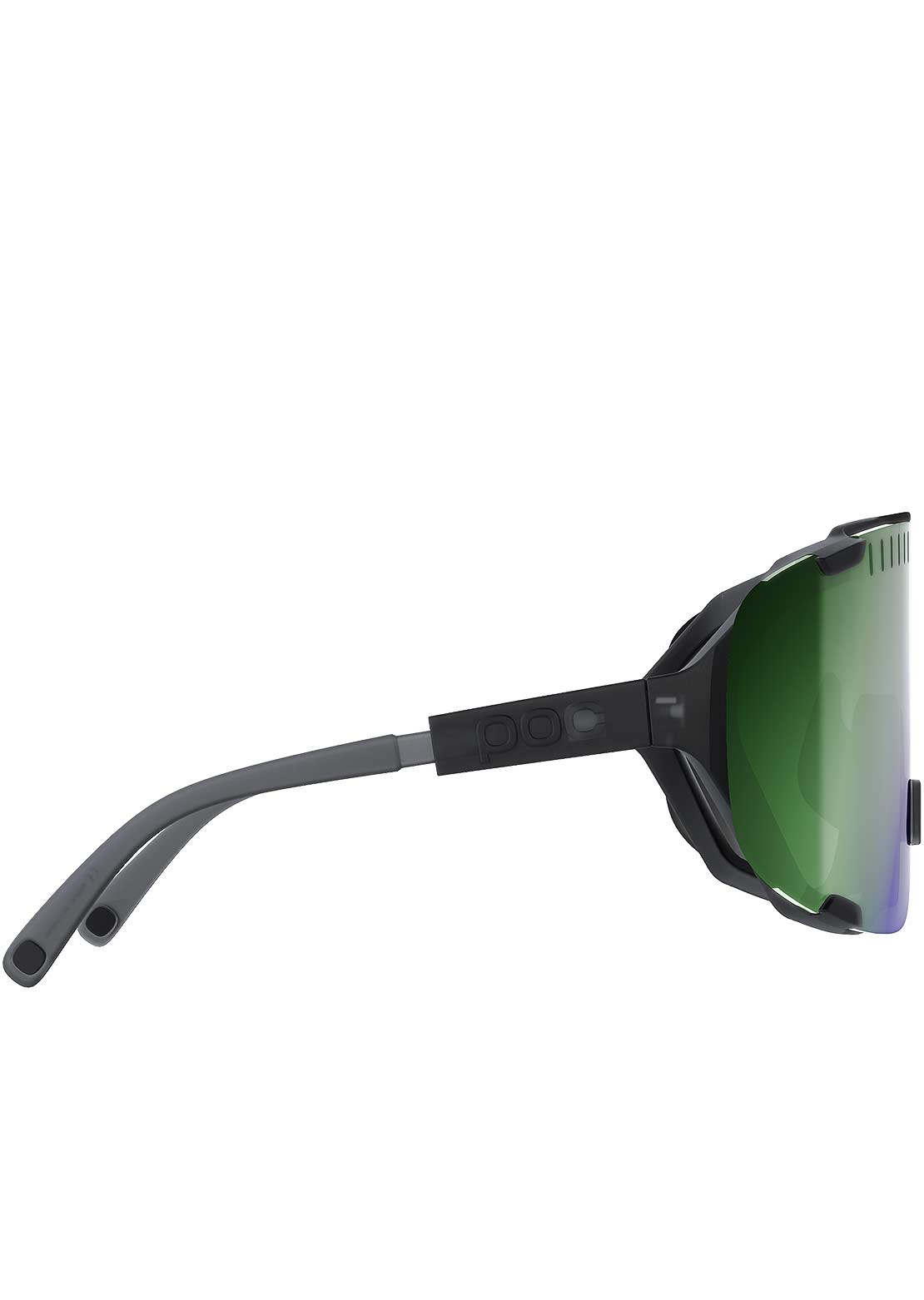 POC Devour Bike Sunglasses Uranium Black/Translucent Grey/Deep Green Mirror