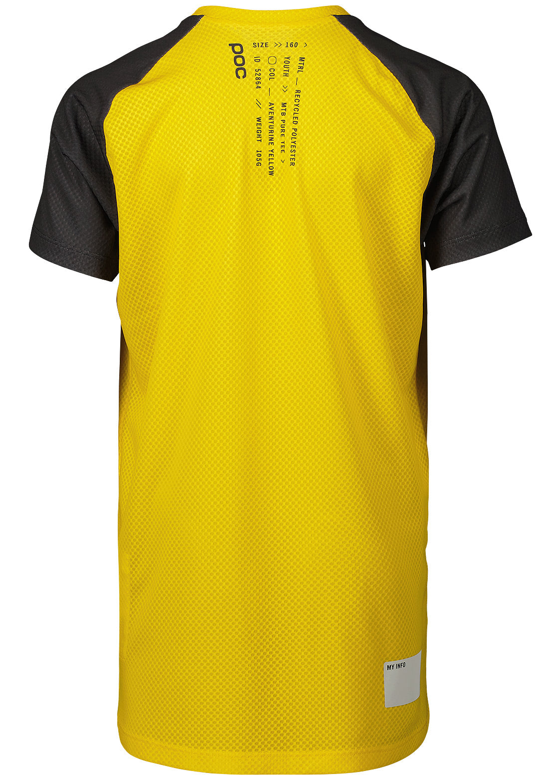 POC Junior Essential MTB T-Shirt Aventurine Yellow/Sylvanite Grey