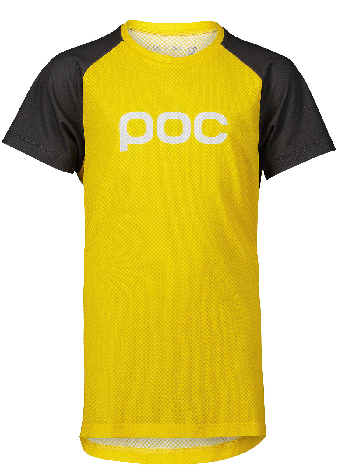 POC Junior Essential MTB T-Shirt Aventurine Yellow/Sylvanite Grey