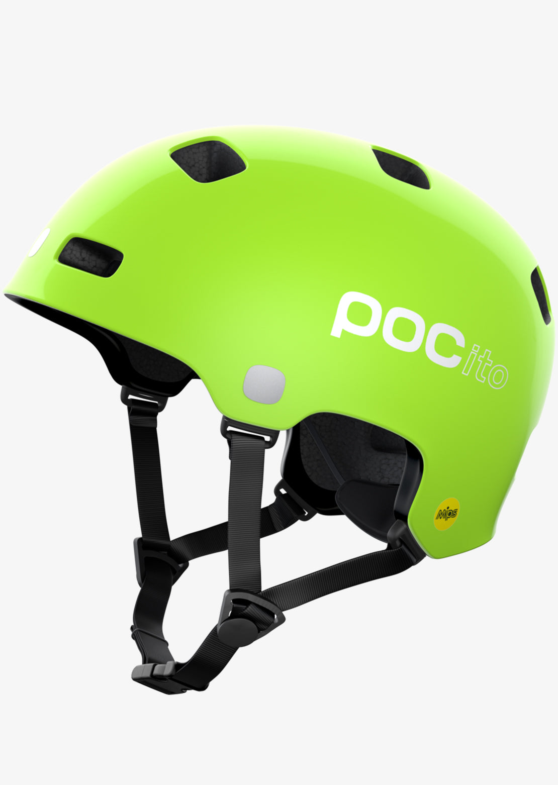 POC Junior Pocito Crane MIPS Mountain Bike Helmet Fluorescent Yellow/Green