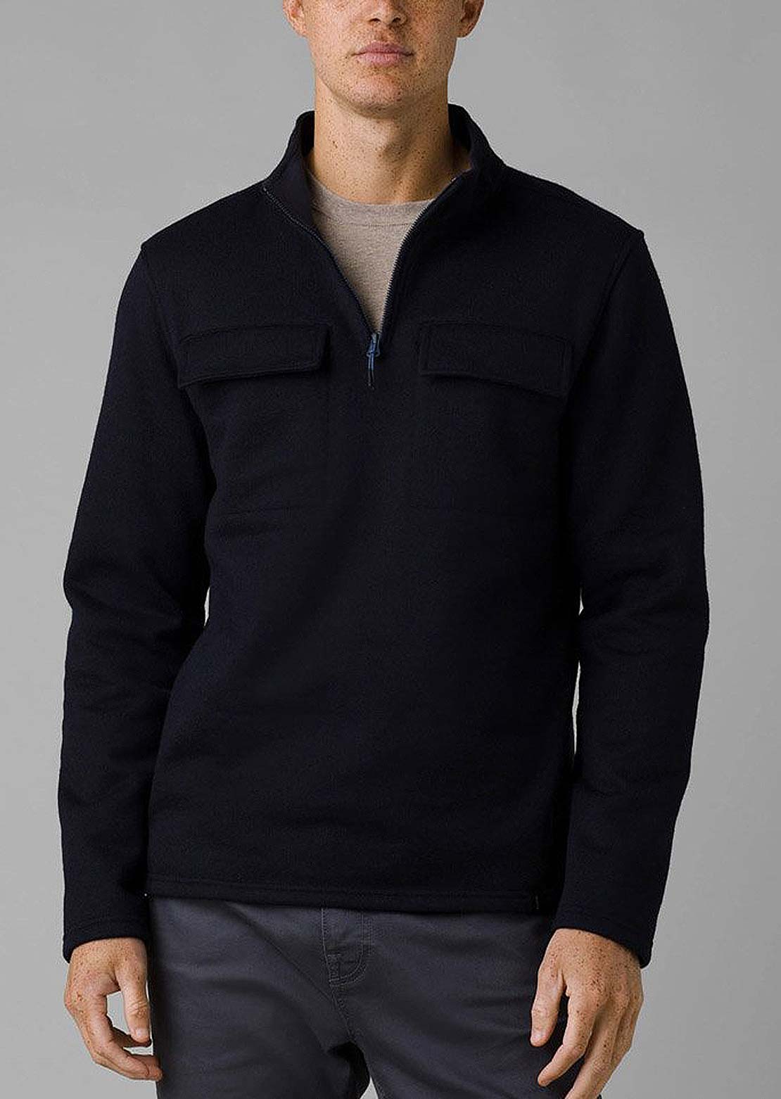 prAna Men&#39;s Brookland 1/4 Zip Sweater Nautical