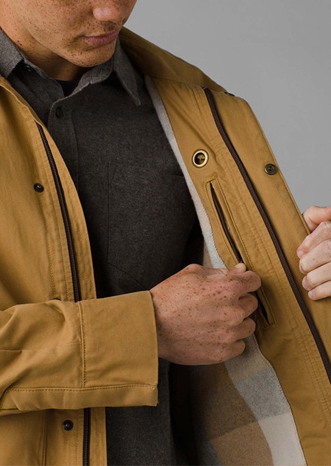 prAna Men&#39;s Upper Dash Shirt Jacket Embark Brown