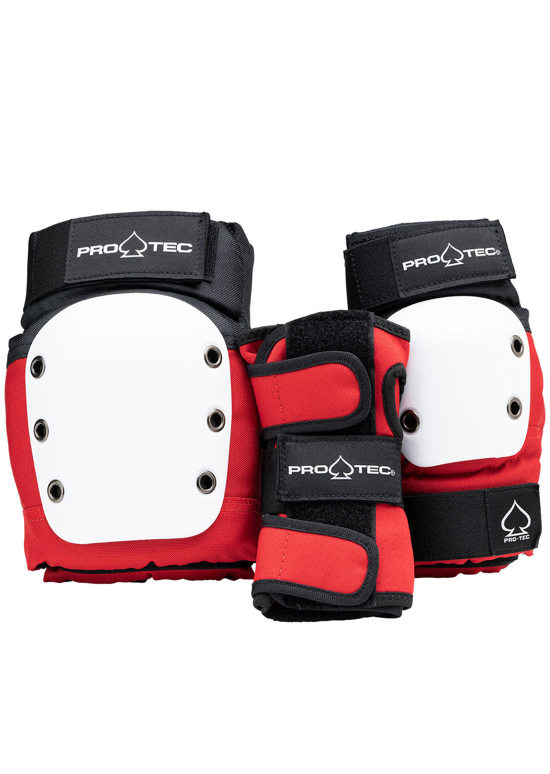 Pro-Tec Junior Street Gear 3 Pack Pads Protection Red/White/Black