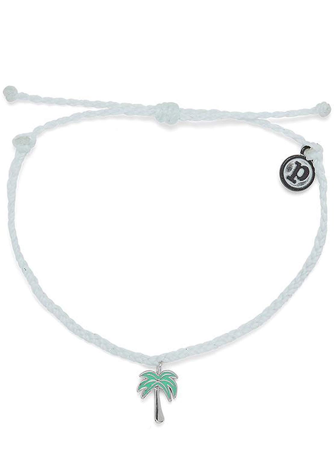 Pura Vida Paradise Palms Silver Bracelet White
