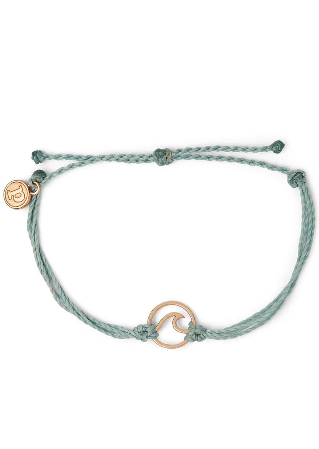 Pura Vida Women&#39;s Rose Gold Wave Bracelet Smoke Blue