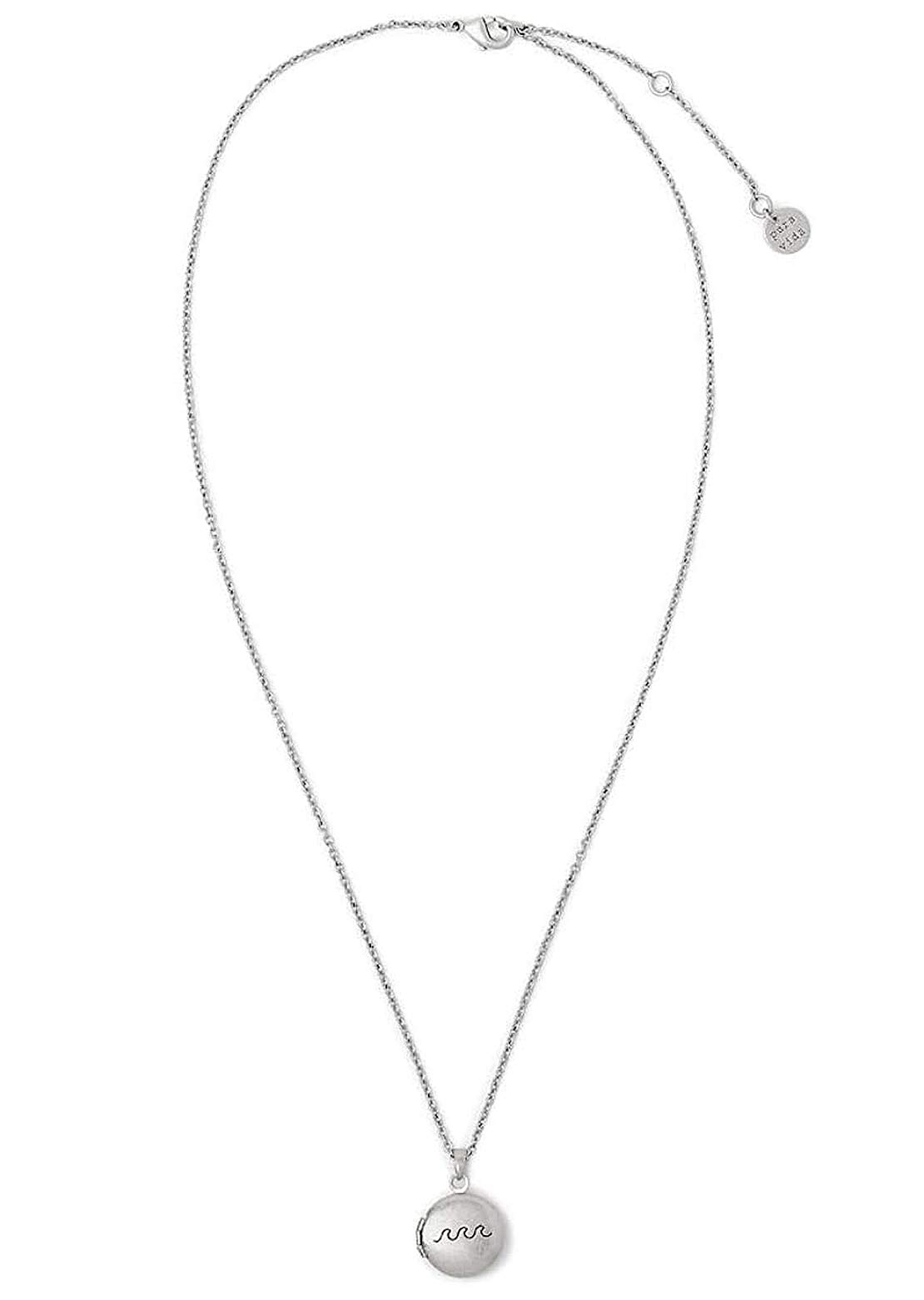 Pura Vida Women&#39;s Wave Locket Necklace Silver
