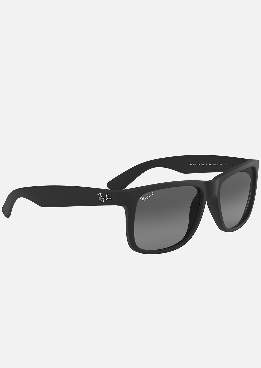 Ray-Ban Justin Classic RB4165 Polarized Sunglasses Nylon Black/ Polarized Grey Gradient
