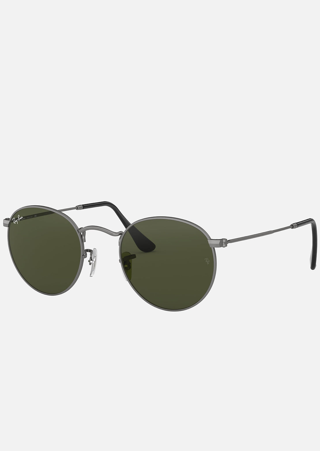 Ray-Ban Round Metal RB3447 Sunglasses Metal Gunmetal/Green Classic G-15