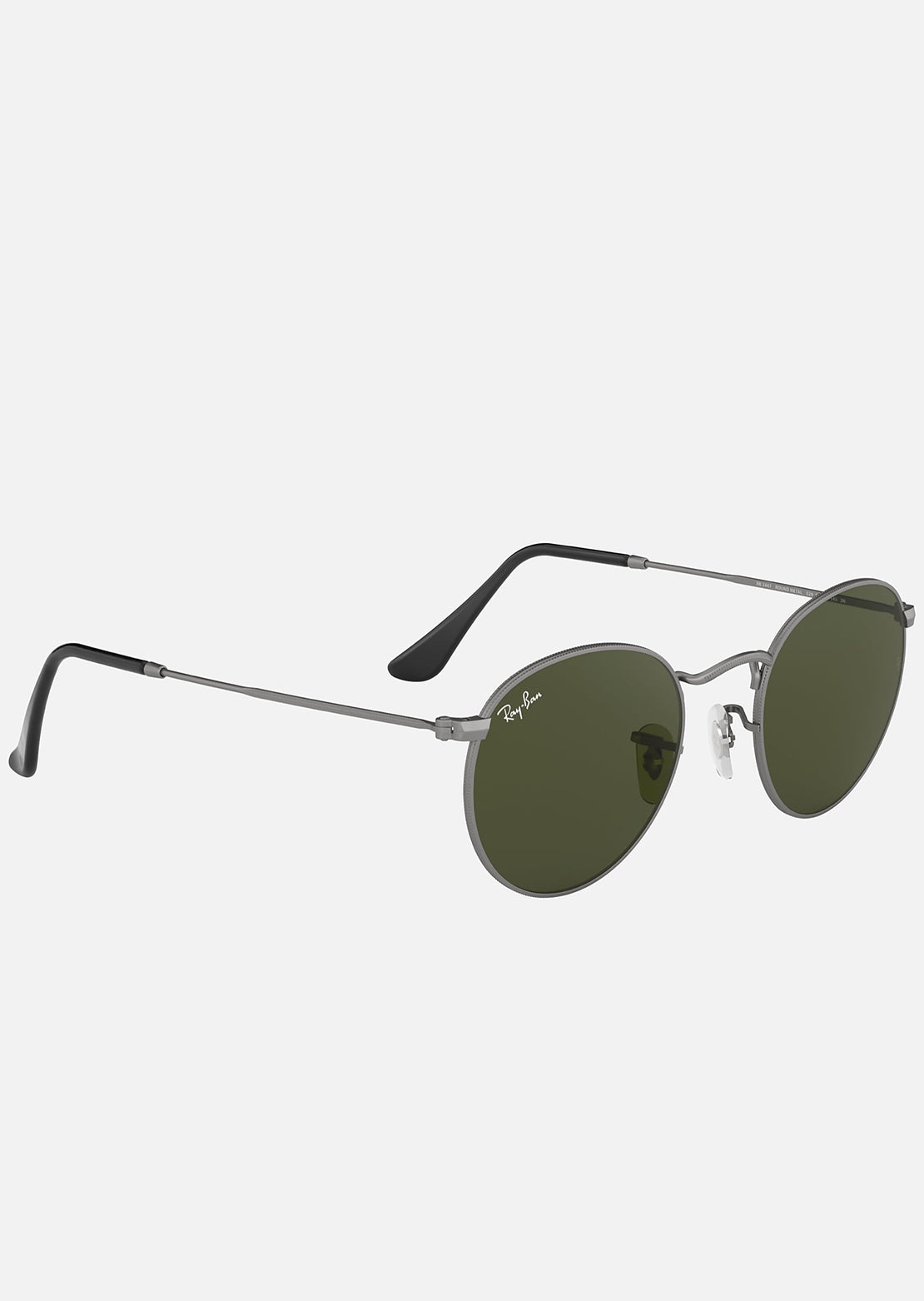 Ray-Ban Round Metal RB3447 Sunglasses Metal Gunmetal/Green Classic G-15