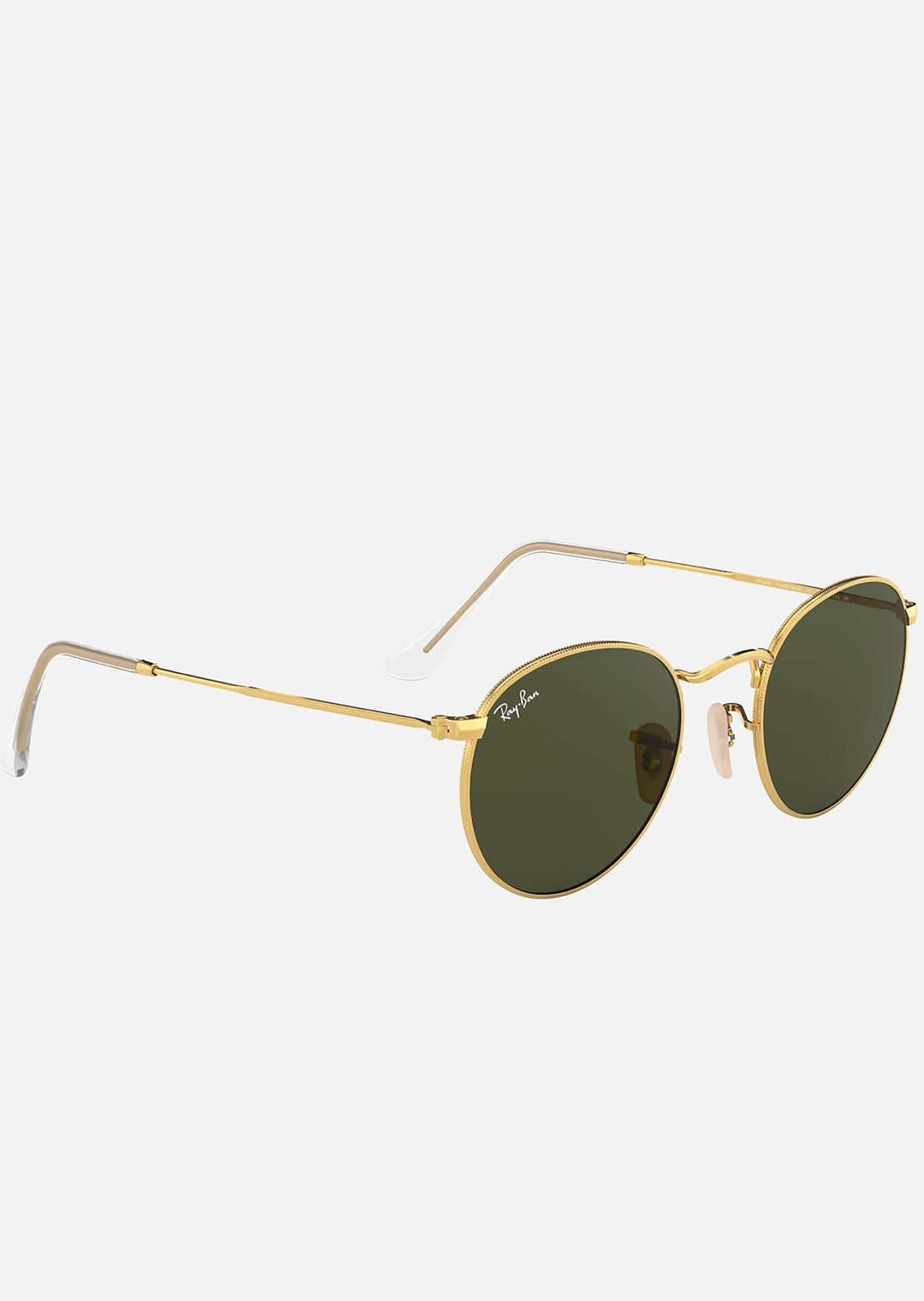 Ray-Ban Round Metal RB3447 Sunglasses Metal Gold/Green Classic G-15