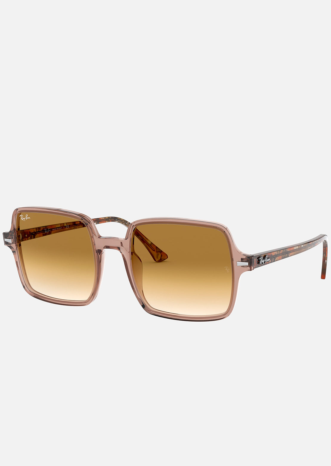 Ray-Ban Square II RB1973 Sunglasses Acetate Transparent Brown/Brown Havana/Light Brown Gradient