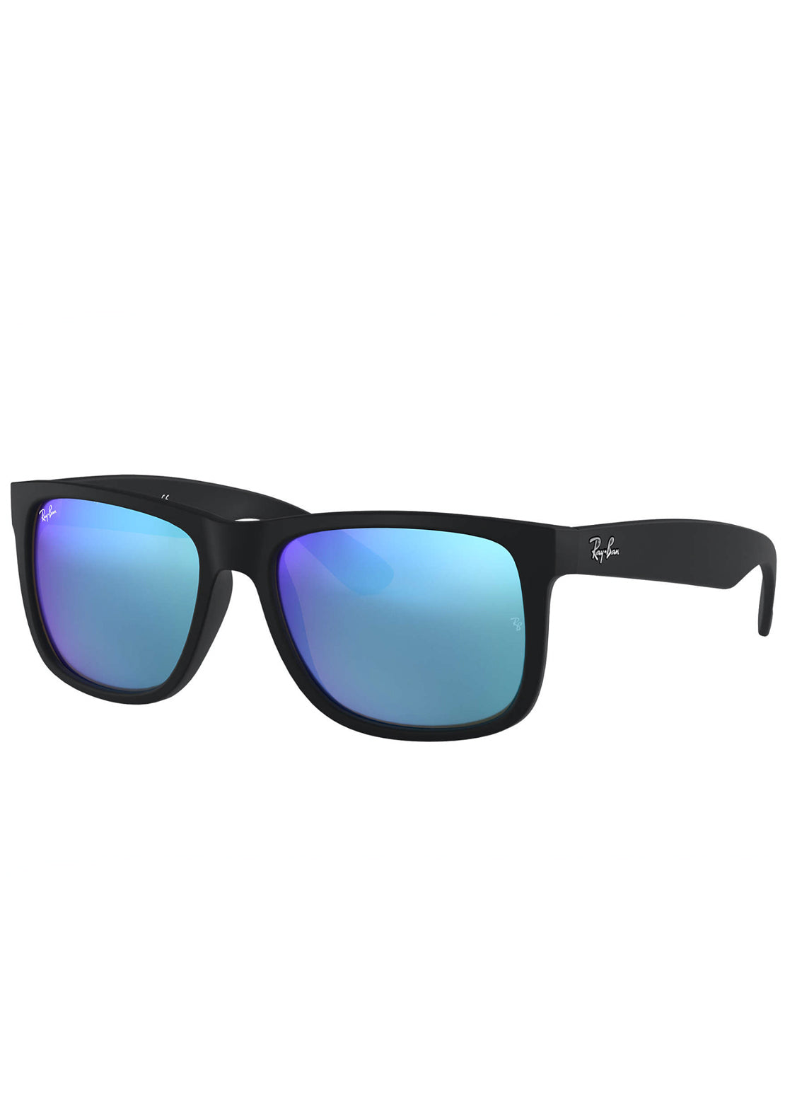 RayBan RB4165 Justin Sunglasses Black/Blue Mirror