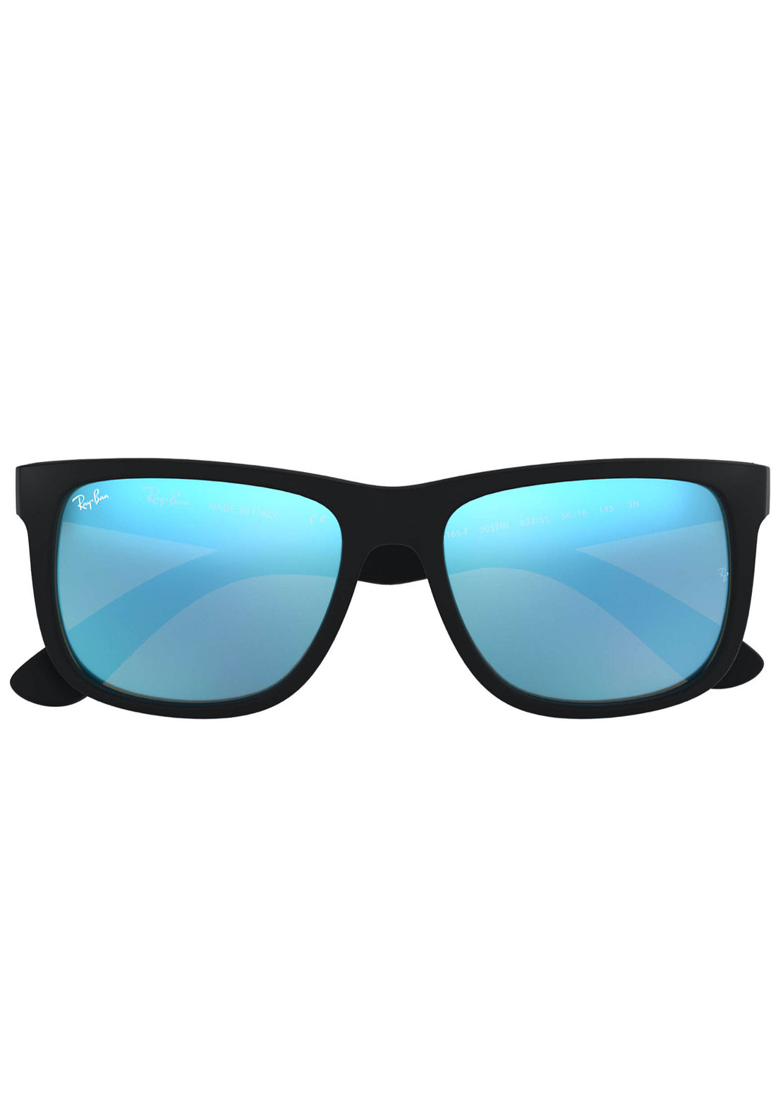RayBan RB4165 Justin Sunglasses Black/Blue Mirror