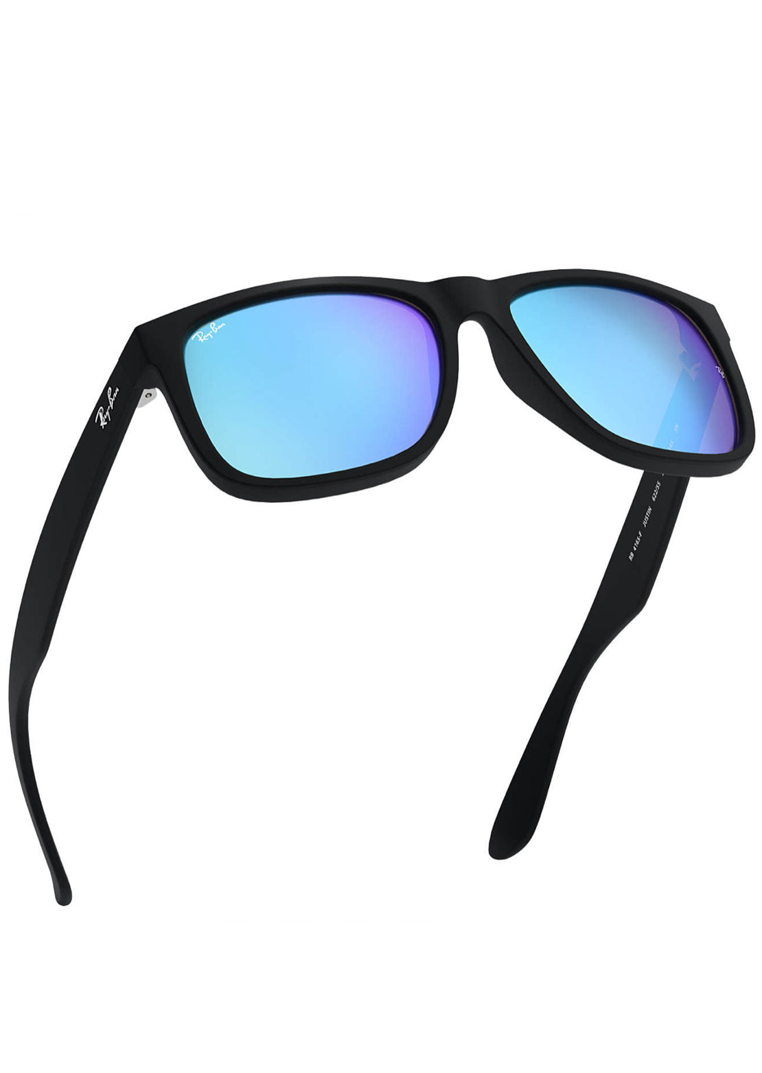 RayBan RB4165 Justin Sunglasses Black/Blue Mirror