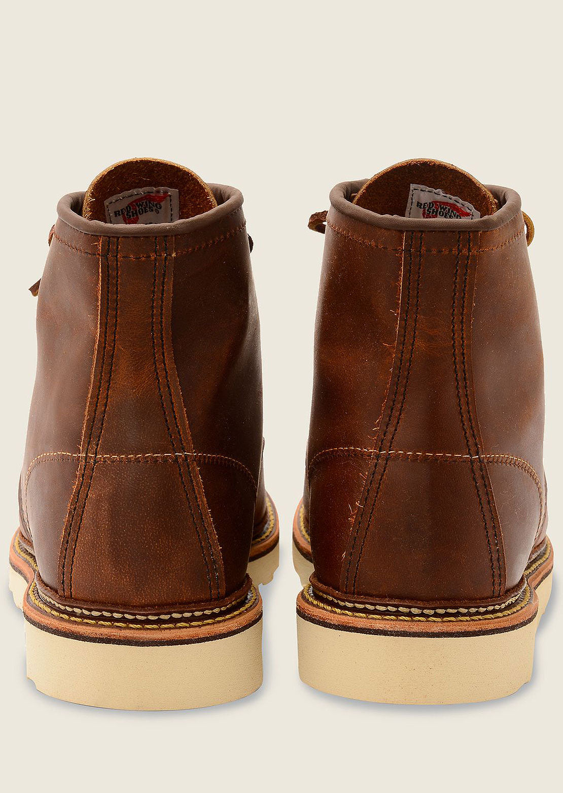 Redwing Men's 6" Classic Moc Boots with Footbed Copper R&T
