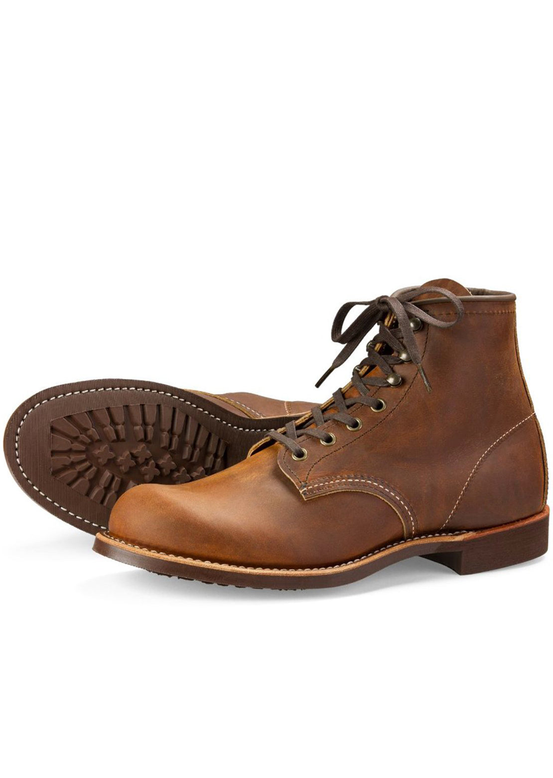 Redwing Men&#39;s Blacksmith Round Toe Boots Copper Rough &amp; Tough Leather