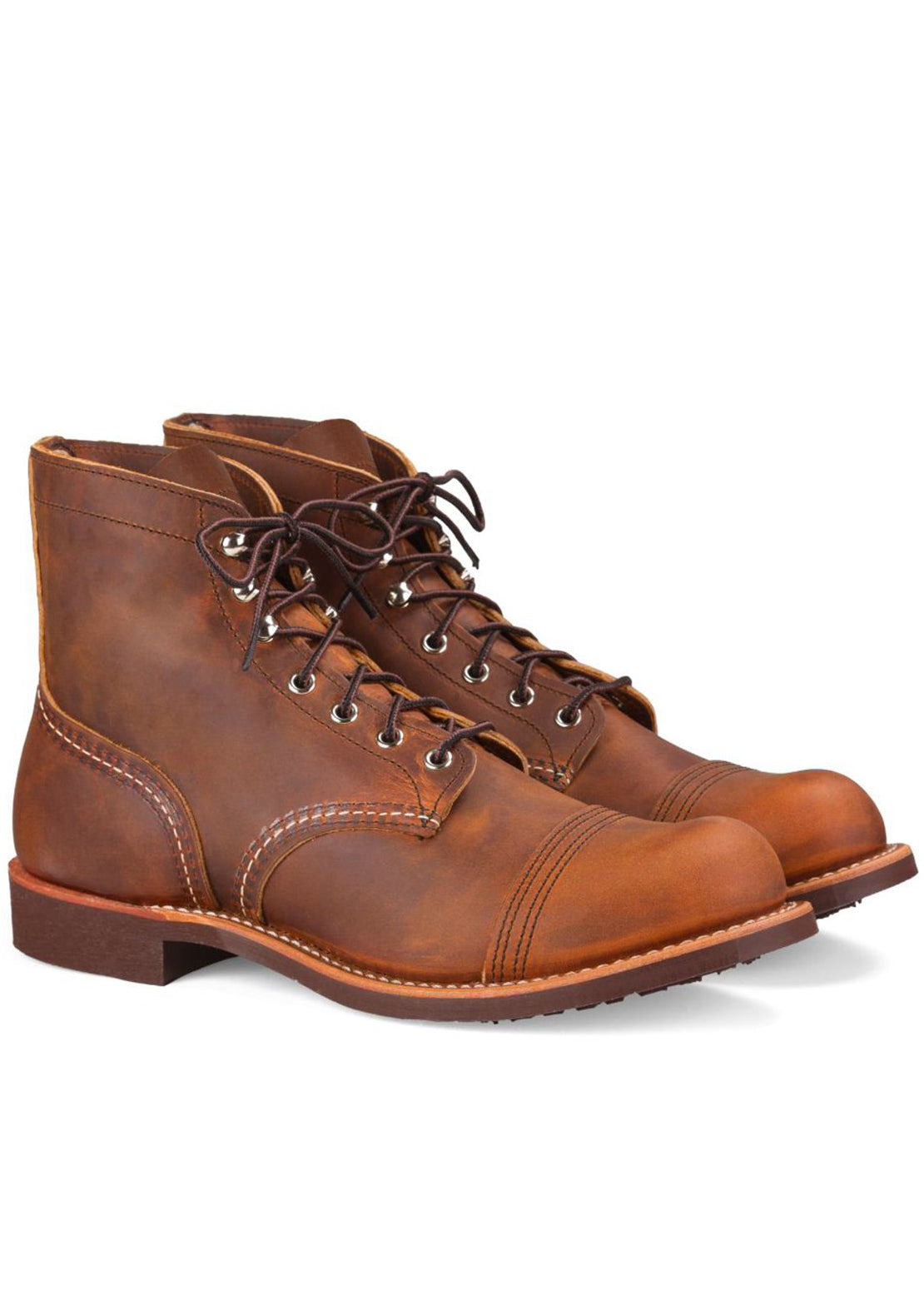 Redwing Men's Iron Ranger Casual Boots Copper Rough & Tough Leather