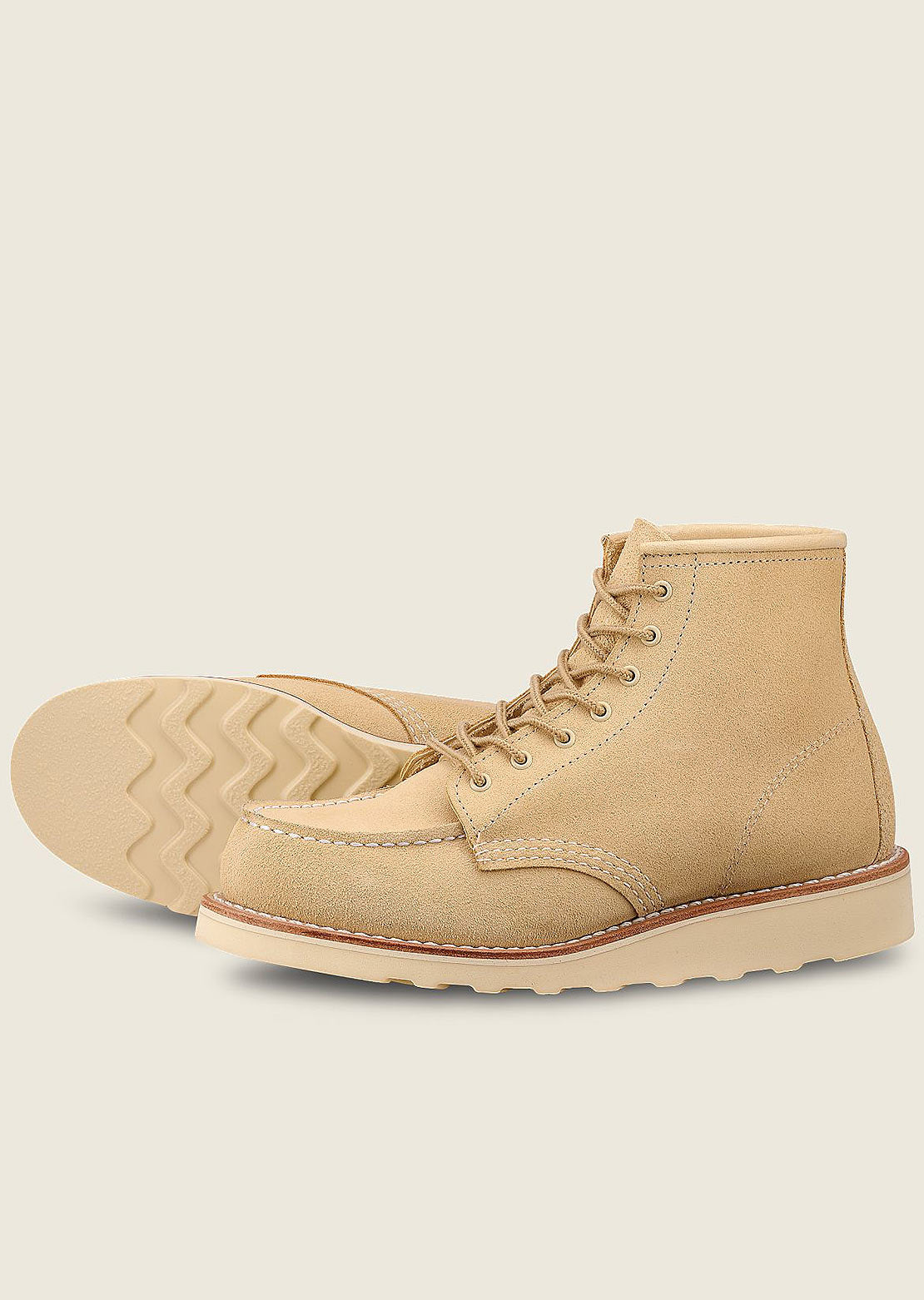 Redwing Women's 6" Classic Moc Boots Cream