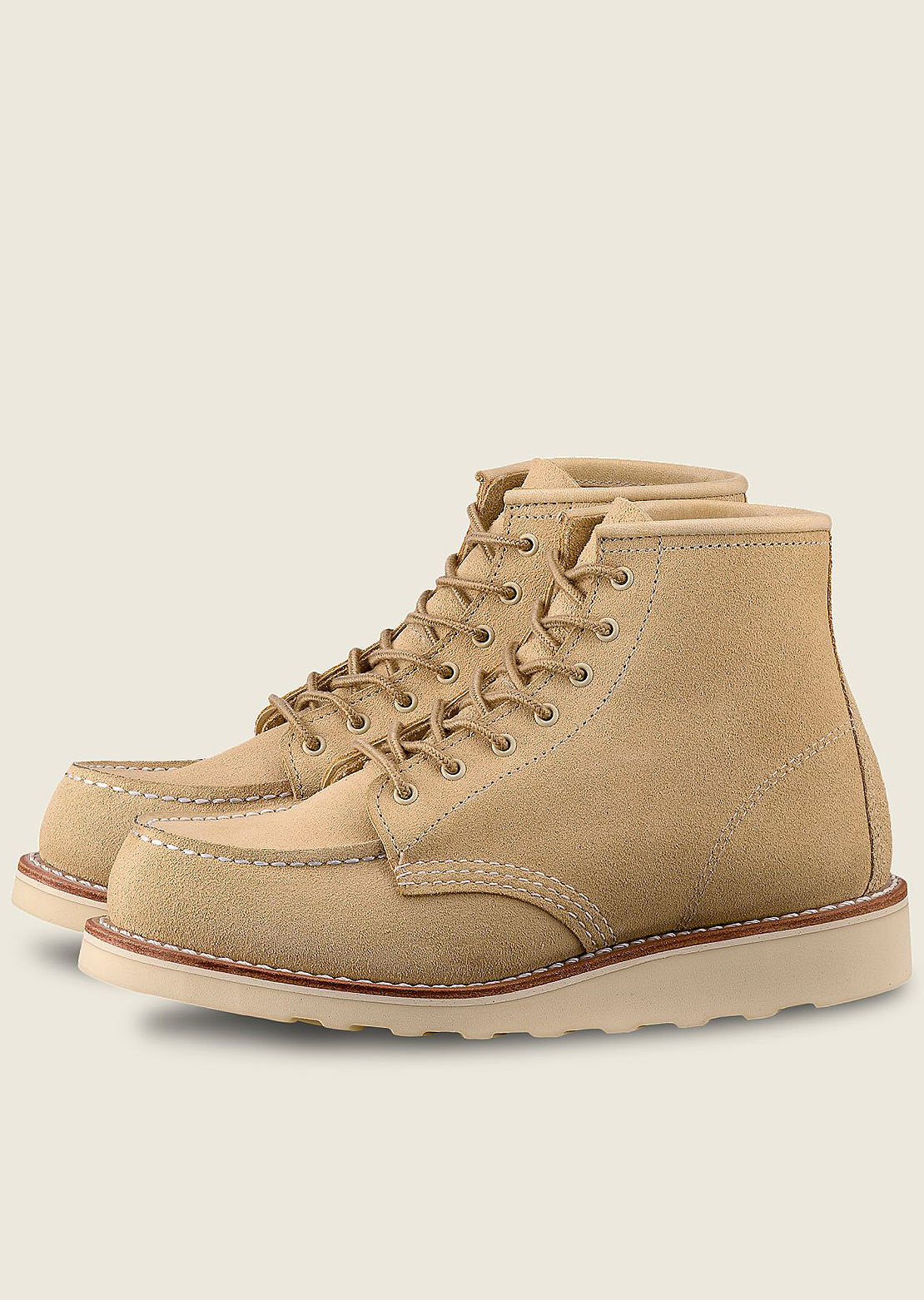 Redwing Women's 6" Classic Moc Boots Cream