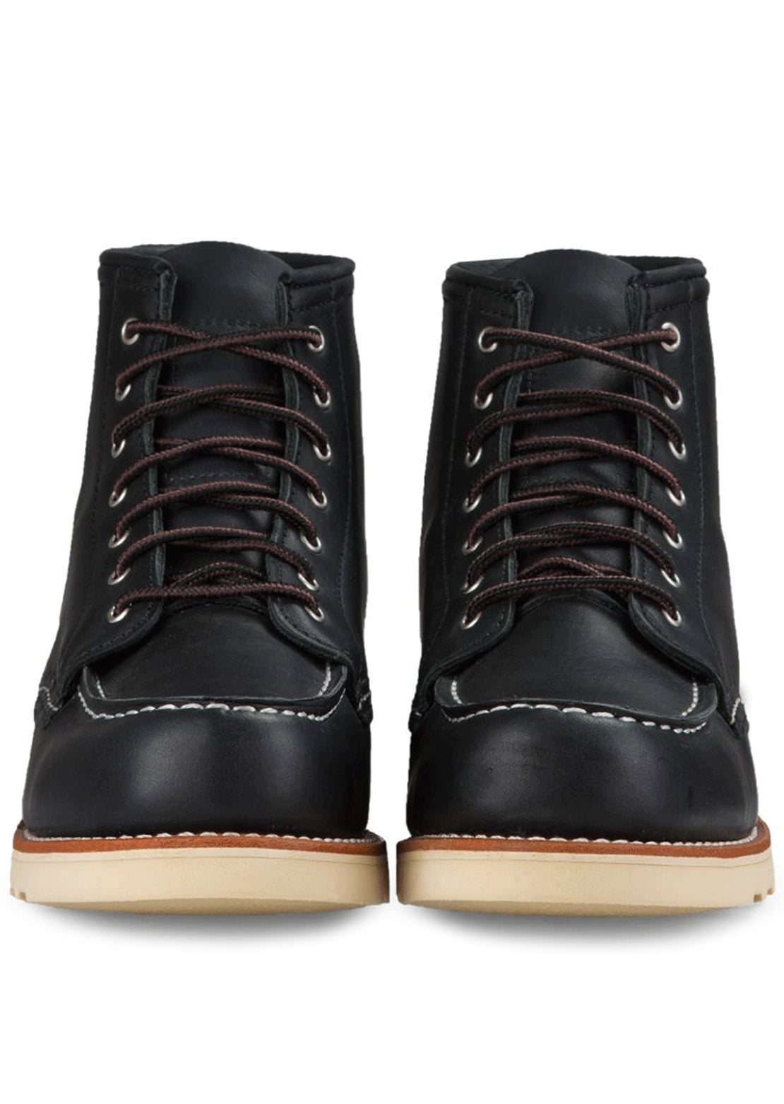 Redwing Women&#39;s 6&quot; Classic Moc Toe Boots Black Boundary Leather