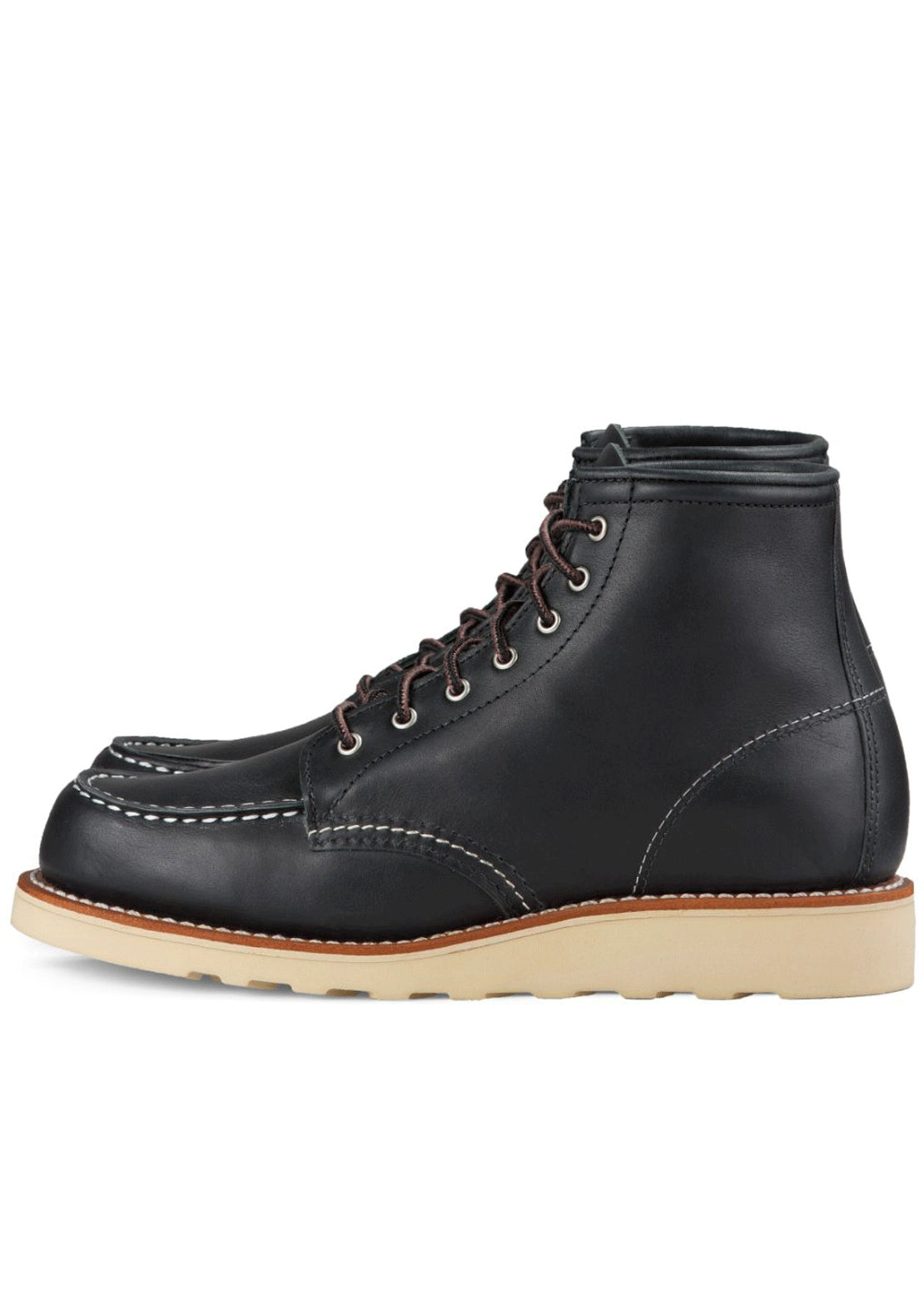 Redwing Women&#39;s 6&quot; Classic Moc Toe Boots Black Boundary Leather