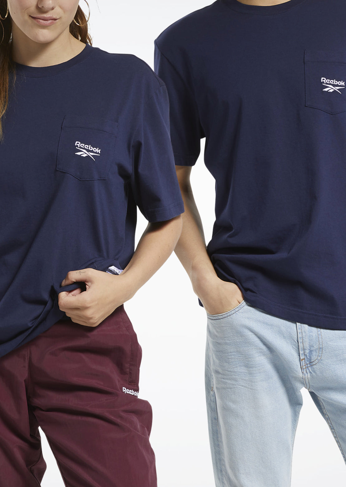Reebok Men&#39;s CL F Pocket T-Shirt Vector Navy
